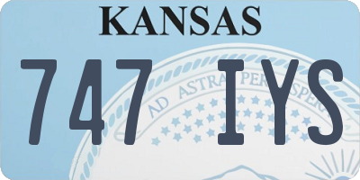 KS license plate 747IYS