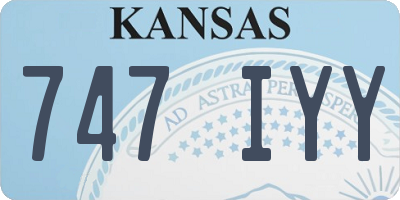 KS license plate 747IYY