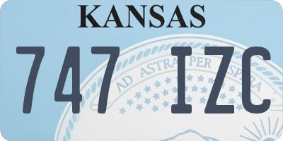KS license plate 747IZC