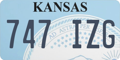 KS license plate 747IZG