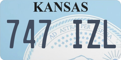 KS license plate 747IZL