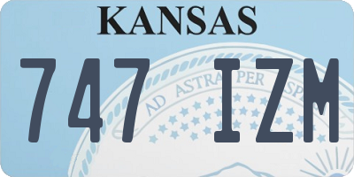KS license plate 747IZM