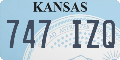 KS license plate 747IZQ