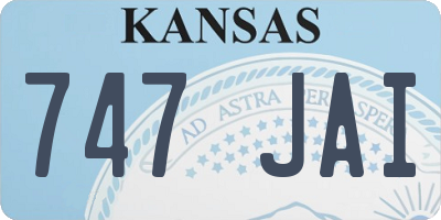KS license plate 747JAI