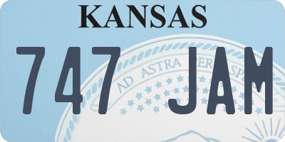 KS license plate 747JAM