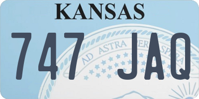 KS license plate 747JAQ