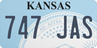 KS license plate 747JAS