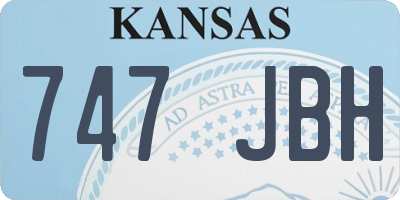 KS license plate 747JBH
