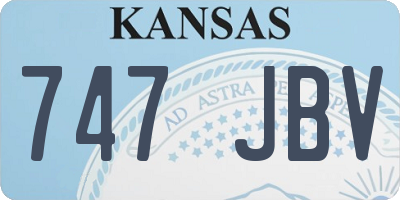 KS license plate 747JBV