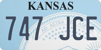 KS license plate 747JCE