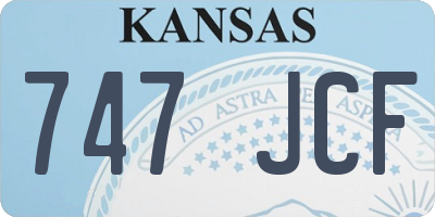 KS license plate 747JCF