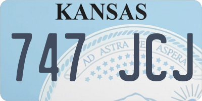 KS license plate 747JCJ