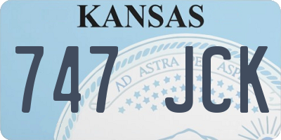 KS license plate 747JCK