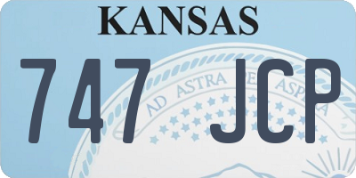 KS license plate 747JCP