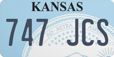 KS license plate 747JCS