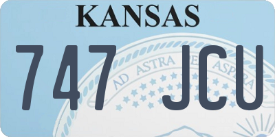 KS license plate 747JCU