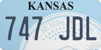 KS license plate 747JDL