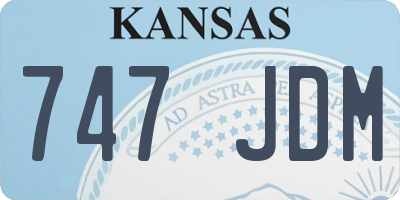 KS license plate 747JDM