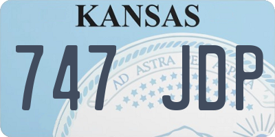 KS license plate 747JDP