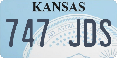 KS license plate 747JDS