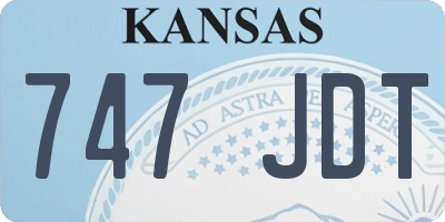 KS license plate 747JDT