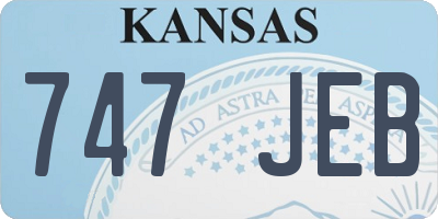KS license plate 747JEB