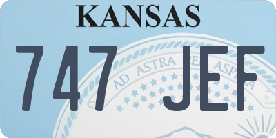 KS license plate 747JEF