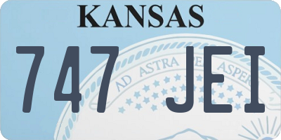 KS license plate 747JEI