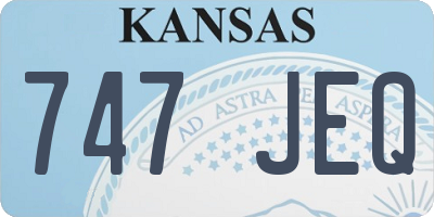 KS license plate 747JEQ