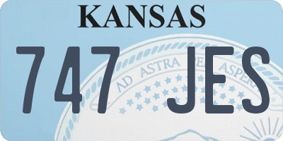 KS license plate 747JES