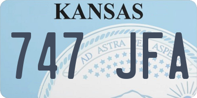 KS license plate 747JFA