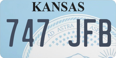 KS license plate 747JFB