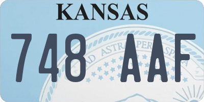 KS license plate 748AAF