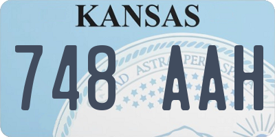 KS license plate 748AAH