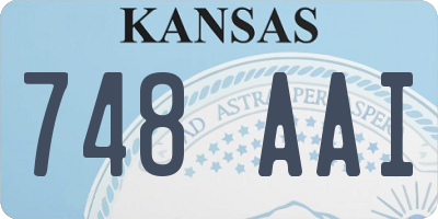 KS license plate 748AAI