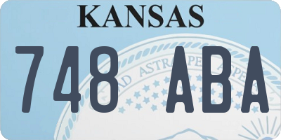 KS license plate 748ABA