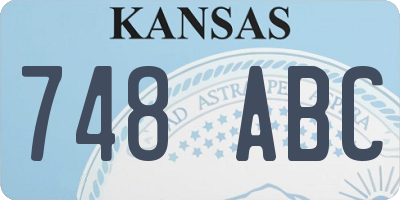 KS license plate 748ABC