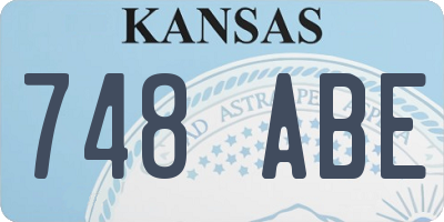 KS license plate 748ABE