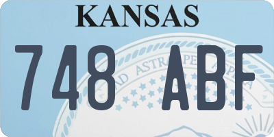 KS license plate 748ABF