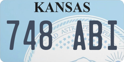 KS license plate 748ABI
