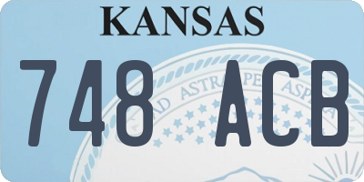 KS license plate 748ACB