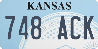 KS license plate 748ACK