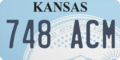 KS license plate 748ACM