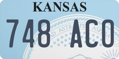 KS license plate 748ACO