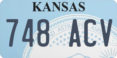 KS license plate 748ACV