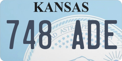 KS license plate 748ADE