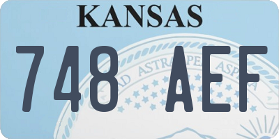 KS license plate 748AEF