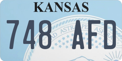 KS license plate 748AFD