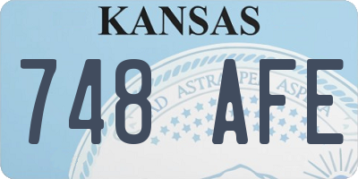 KS license plate 748AFE