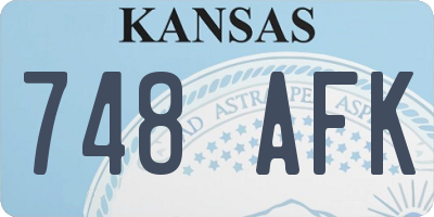 KS license plate 748AFK